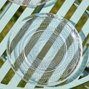 Set of 4 Parisian Glass Christmas Tableware Dinner Side Plates Serving Dish Gift Idea