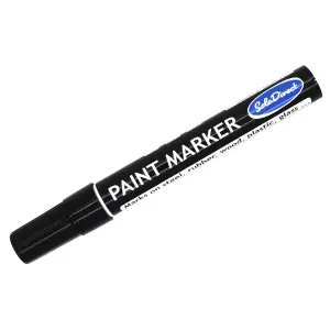 Oil-based Paint Marker Pen Permanent for Tyres Rubber Stone Leather Fabric Plastic Glass (Black)