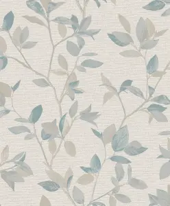 Silver Birch luxury textured wallcovering - blue