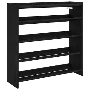 Berkfield Shoe Rack Black 80x25x81 cm Engineered Wood