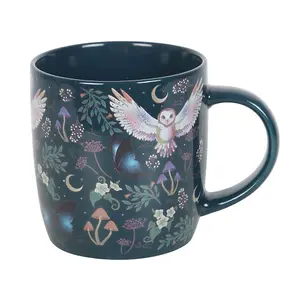 Something Different Night Flight All-Over Print Ceramic 320ml Mug Green/Beige/Blue (One Size)