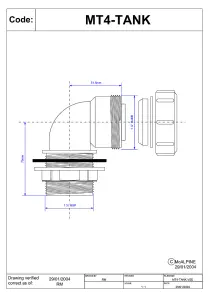 McAlpine MT4-TANK 1.5" Multifit Bent Tank Connector