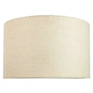 Contemporary and Sleek 14 Inch Cream Linen Fabric Drum Lamp Shade 60w Maximum