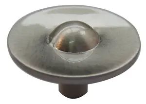 Zinc alloy Nickel effect Round Furniture Knob