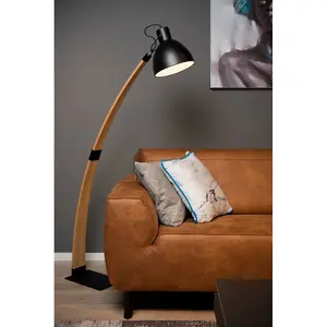 Lucide Curf Scandinavian Floor Reading Lamp - 1xE27 - Black