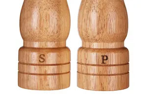 Maison by Premier Natural Origins 20.3cm Rubberwood Salt and Pepper Set