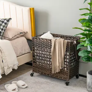 Rolling Laundry Hamper with Handles