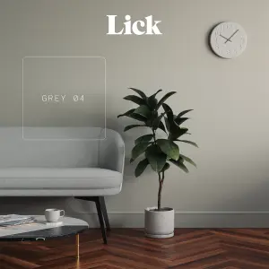 Lick Grey 04 Matt Emulsion paint, 2.5L