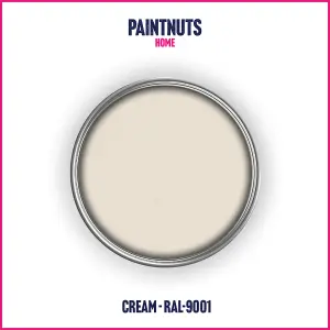 PaintNuts UPVC Door & Window Satin Paint - Cream - 400ml Spray Can (RAL9001)