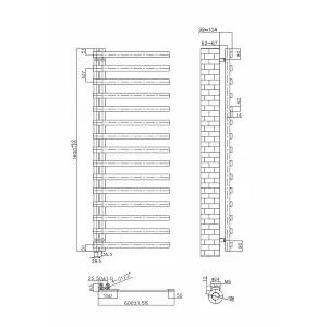 Right Radiators Prefilled Electric Heated Towel Rail Designer Ladder Warmer Rads - 1600x600mm Brushed Brass