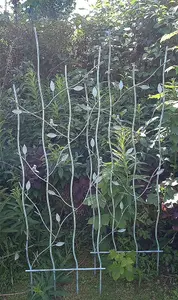 Pair of Verdigris Bird and Leaf Trellis