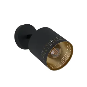 EGLO Esteperra Decorative Black/Gold Single Spotlight