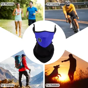 Aquarius Thermal Neoprene Face & Neck Mask Warm & Breathable Biker Mask, Blue