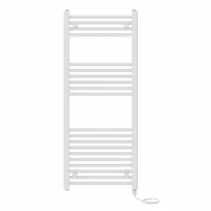 Right Radiators Prefilled Electric Straight Heated Towel Rail Bathroom Ladder Warmer Rads - White 1200x500 mm