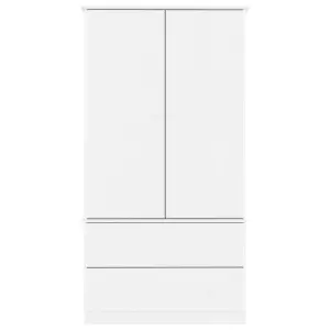 Wardrobe ALTA White 90x55x170 cm Solid Wood Pine