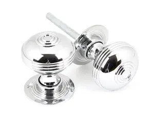 From The Anvil Polished Chrome 50mm Prestbury Mortice/Rim Knob Set