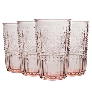 Romantic H Romantic Romantic Highball Glasses (Set of 4) Pink / 340