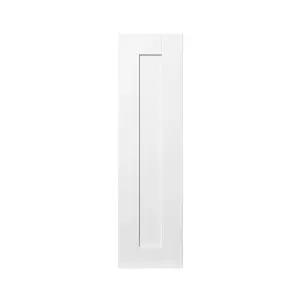 GoodHome Alpinia Tongue & groove Matt white Shaker Tall wall Cabinet door (W)250mm (H)895mm (T)18mm