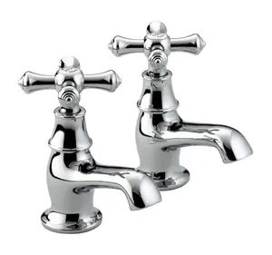 Bristan Corinth Chrome effect Traditional Double Deck Pillar Tap