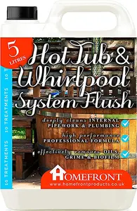 Homefront Hot Tub & Whirlpool System Flush - Removes Dirt, Grime and Odour From Internal Pipework 5L