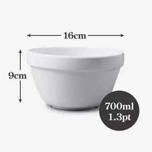 WM Bartleet & Sons Porcelain Pudding Basin Bowl, 16cm