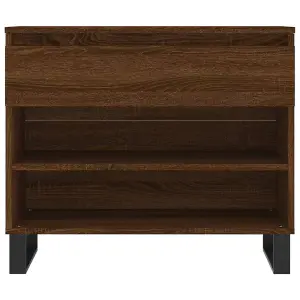 Berkfield Shoe Cabinet Brown Oak 70x36x60 cm Engineered Wood