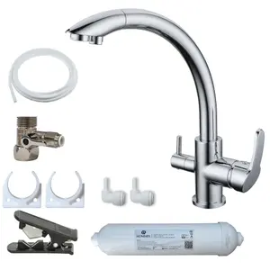 Hommix Vega 3-Way Tap & Advanced Single Filter Under-sink Drinking Water Filter & Filter Kit