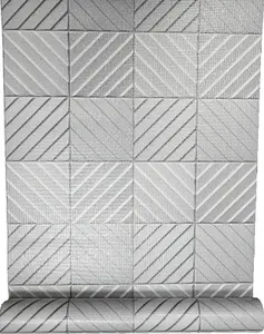 Arthouse Glitter Grey Silver Charcoal Mix Tile Effect Textured Vinyl Wallpaper