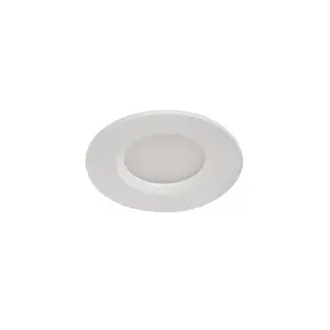 GoodHome Etana White Non-adjustable LED Warm white Downlight 4.7W IP65