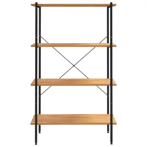 Berkfield 4-Tier Shelving Unit Black and Oak 80x40x130 cm