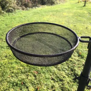 Metal Complete Bird Feeding Station with 4 Feeders & Round Metal Patio Stand