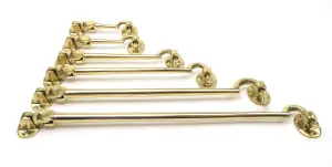 Solid Brass Heavy Duty Cabin Hook Gate Hook - 200mm