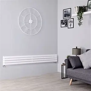 236 X 1780mm Low Radiator - Milano Aruba Horizontal White Designer Radiators