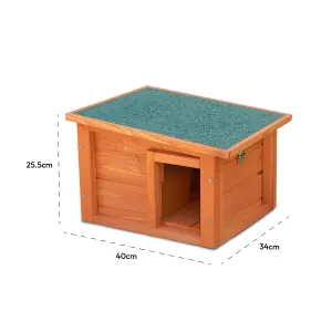 KCT Oslo Wooden Hedgehog House Outdoor Sanctuary Hibernation Hogitat Shelter