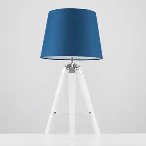 Hawarth Clipper 56cm Tripod Table Lamp White / Beige / No