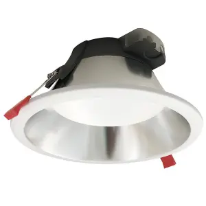 Luminosa Sol LED Recessed Downlight 30W IP44 UGR19 4000K 2850lm White Inox