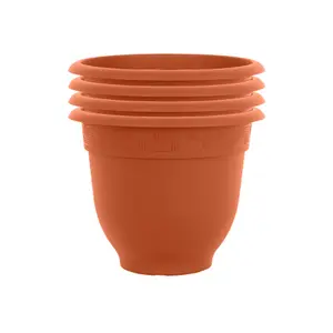 Wham Bell Pot 4x36cm Round Recycled Plastic Planter Terracotta