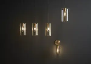 GoodHome Saiphi Gold effect Pendant ceiling light, (Dia)185mm