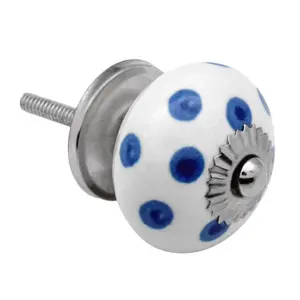 Nicola Spring - Round Ceramic Cabinet Knob - Spot