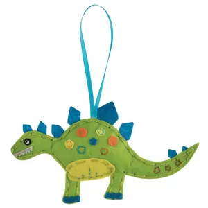 FELT KIT DINOSAUR - Felt Decoration Kit: Dinosaur - Trimits