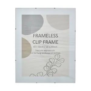 Clear Non-framed Clip picture frame (H)50.5cm x (W)40.5cm