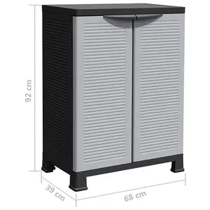 Berkfield Plastic Cabinet 68x39x92 cm