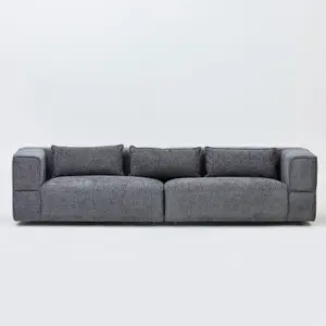 Aurora 4 Seater Sofa in Mikah Ashen