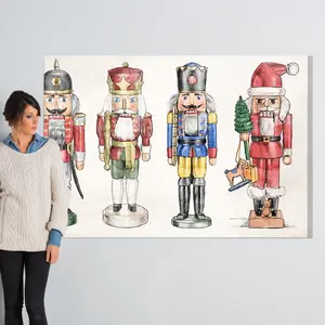 Nutcrackers - Wrapped Canvas Painting 101.6cm H x 152.4cm W x 5.08cm D