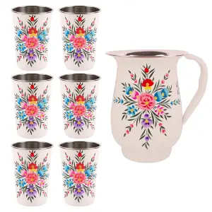 BillyCan - Picnic Jug Set - 400ml  - Cotton Pansy - 7pc