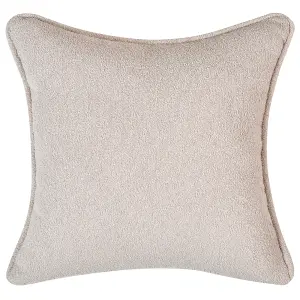 Right Hand Boucle Chaise Lounge Light Beige CHEVANNES