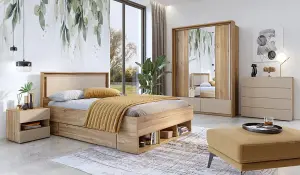 Luxurious Impressio 31 Divan Bed EU King 1700mm x 1010mm x 2040mm in Oak Mauvella & Congo - Elegant Bedroom Centrepiece