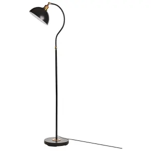 Beliani Industrial Metal Floor Lamp Black LENNON