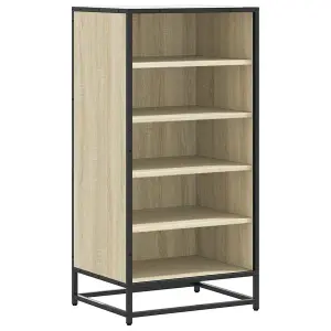 Berkfield Shoe Rack Sonoma Oak 48x38x97.5 cm Engineered Wood