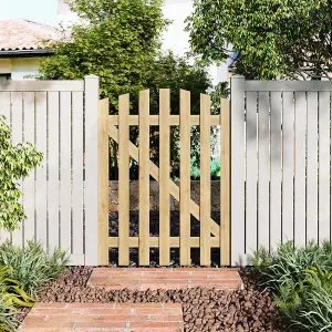 Wood Colour 90x120cm Outdoor Wooden Garden Gate Spruce Wood Fence Door with Door Bolt